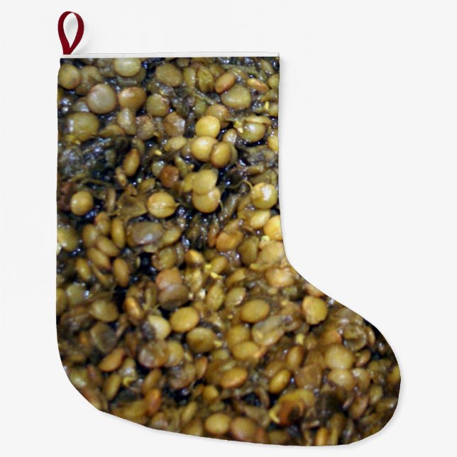 Pukey Boots! Xmas Stockings in Lentils! (Front)