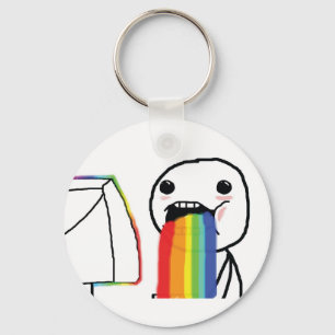 Puking Rainbows Key Ring