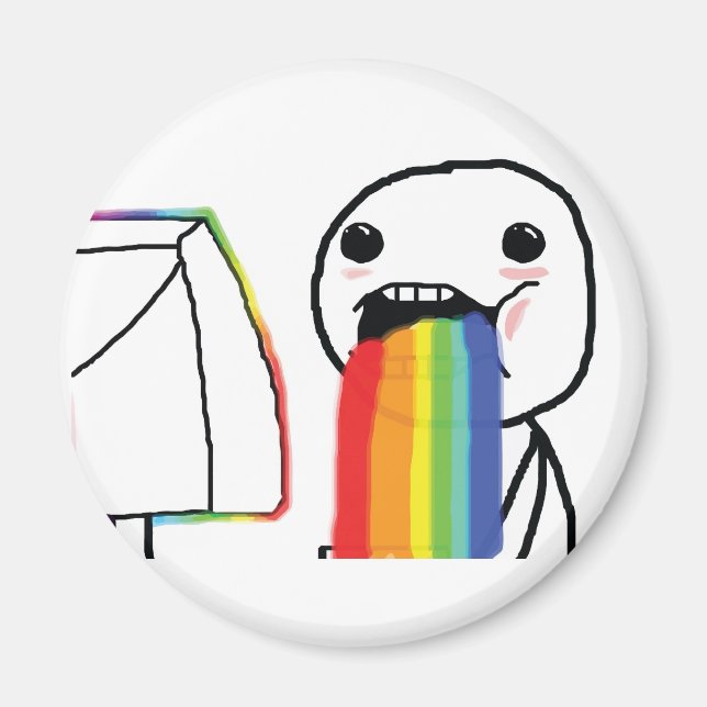 Puking Rainbows Magnet (Front)