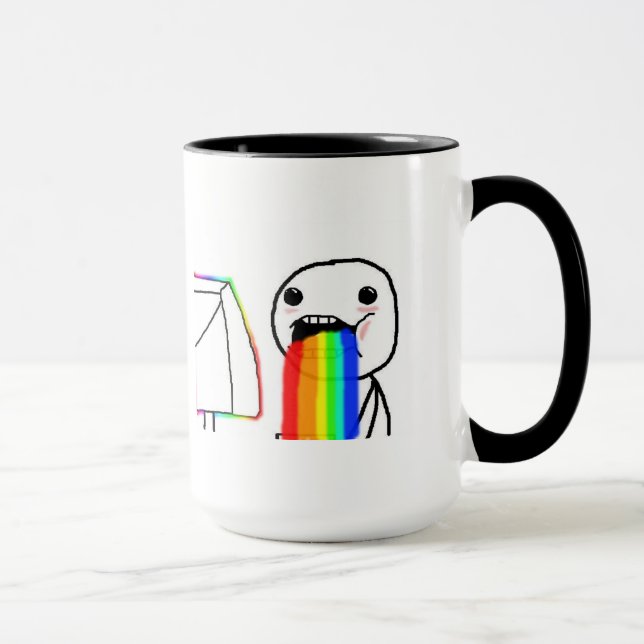 Puking rainbows Mug (Right)