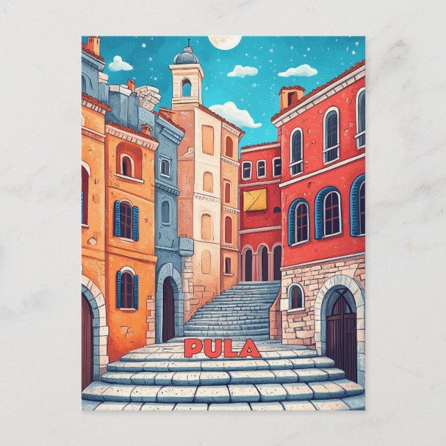 Pula Croatia Travel Postcard (Front)