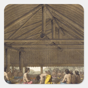 Pulaho, King of the Friendly Islands drinking Kava Square Sticker