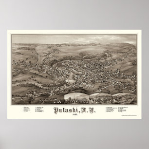 Pulaski, NY Panoramic Map - 1885 Poster