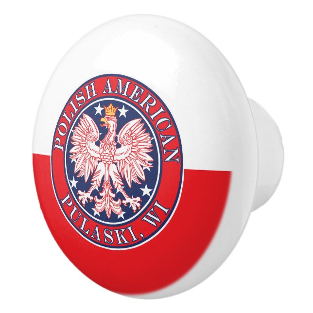 Pulaski Wisconsin Polish Eagle Ceramic Knob (Right)