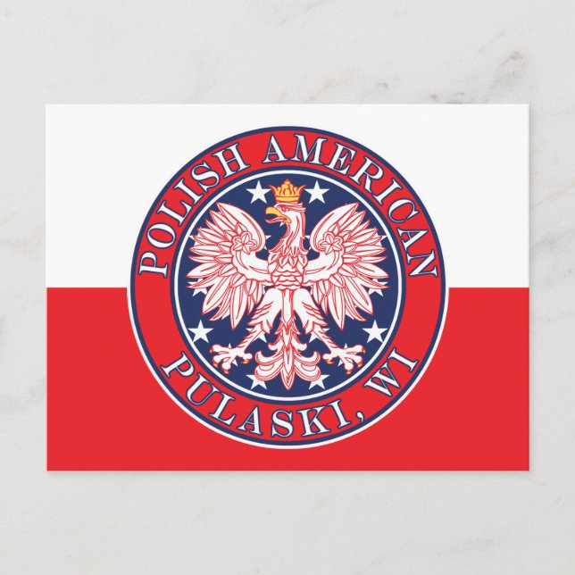 Pulaski Wisconsin Polish Eagle Postcard (Front)