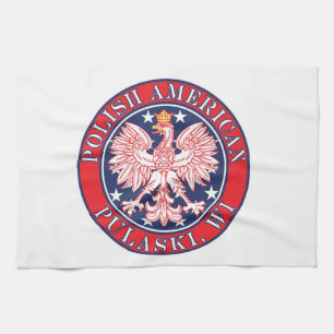 Pulaski Wisconsin Polish Eagle Tea Towel