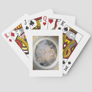 Pulcinella on a Swing, 1797 (fresco) Playing Cards