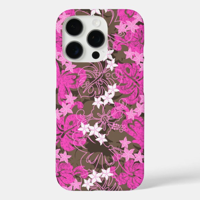 Pulelehua Butterfly Hibiscus Hawaiian Pink Case-Mate iPhone Case (Back)