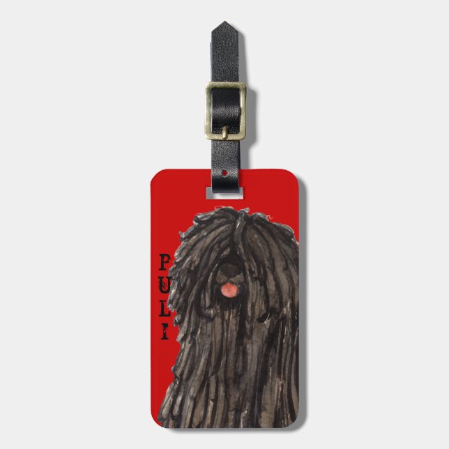 Puli Colour Block Luggage Tag (Front Vertical)