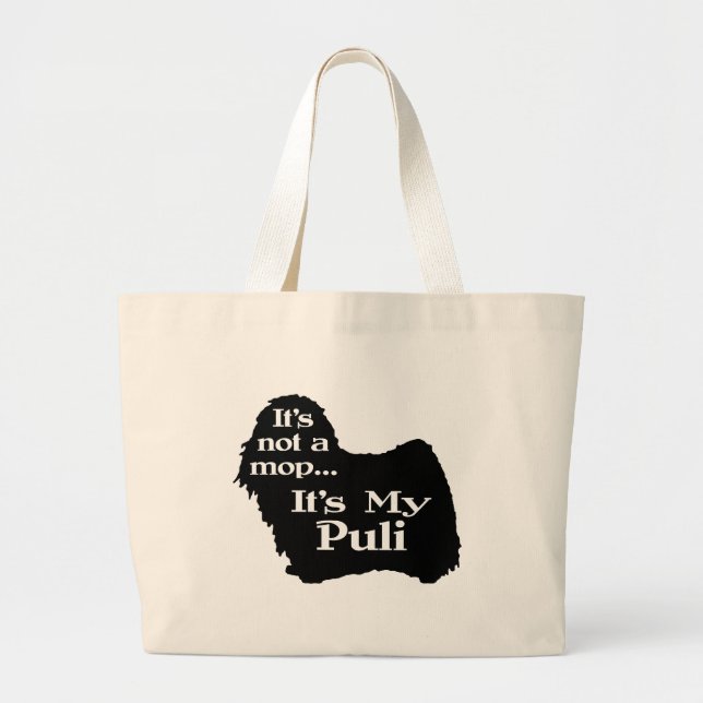 Puli Not A Mop Large Tote Bag (Front)
