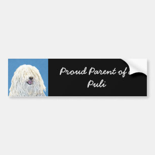Puli Painting - Cute Original Dog Art Bumper Sticker