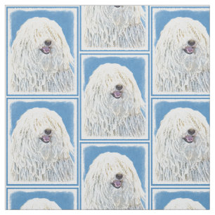 Puli Painting - Cute Original Dog Art Fabric
