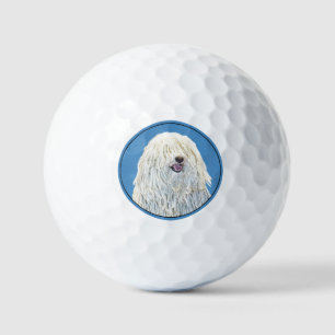 Puli Painting - Cute Original Dog Art Golf Balls