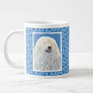 Puli Painting - Cute Original Dog Art Large Coffee Mug