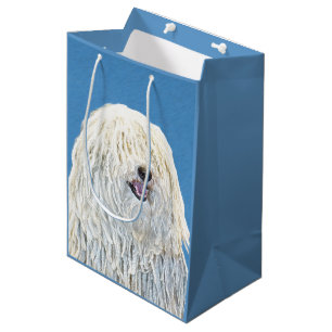 Puli Painting - Cute Original Dog Art Medium Gift Bag