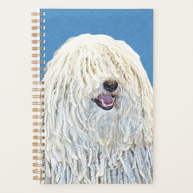 Puli Painting - Cute Original Dog Art Planner (Front)