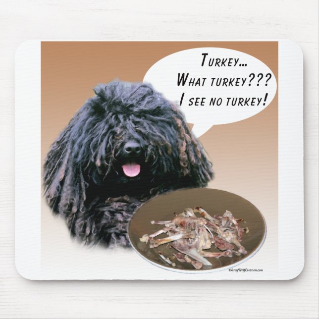 Puli Turkey Mouse Pad (Front)