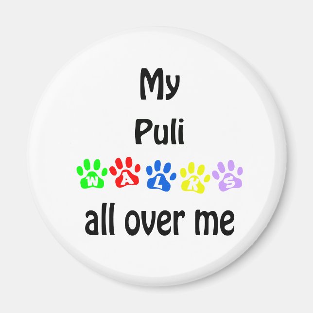 Puli Walks Design Magnet (Front)