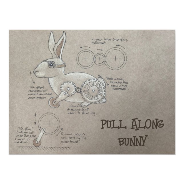 Pull Along Bunny Poster (Front)