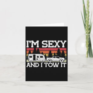 Pull Caravan Im Y And I Tow It Camping  Card
