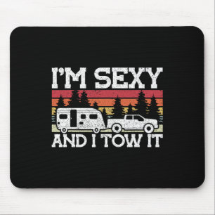 Pull Caravan Im Y And I Tow It Camping Mouse Pad
