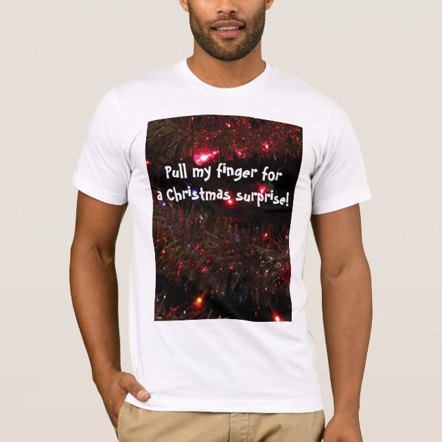 "Pull my Finger" Christmas t-shirt (Front)
