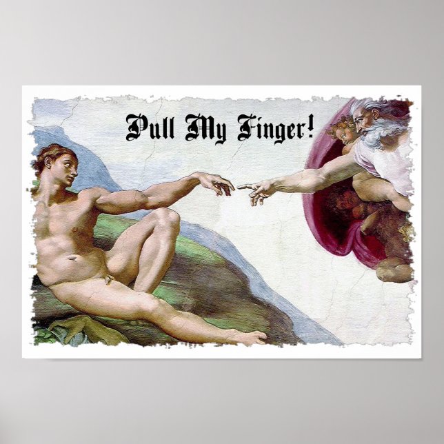 Pull My Finger Fart Humour Poster (Front)