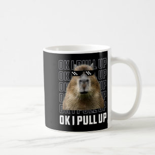 Pull Up Capybara - Unisex - Black - Small - Short Coffee Mug