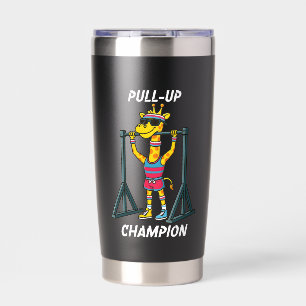 Pull-Up Champion – Funny Giraffe Workout Design Insulated Tumbler