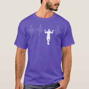 Pull Up Gym Heartbeat Fitness Gift T-Shirt