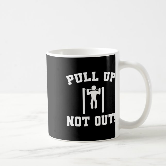 Pull Up Not Out Weightlifting Bodybuilding Powerli Coffee Mug (Right)