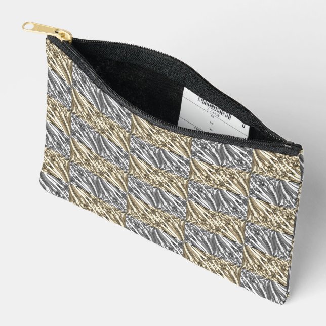 Pulled Bubble Fun / Black & White / Sepia / Accessory Pouch (Open)