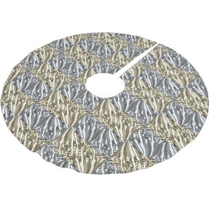 Pulled Bubble Fun / Black & White / Sepia / Brushed Polyester Tree Skirt