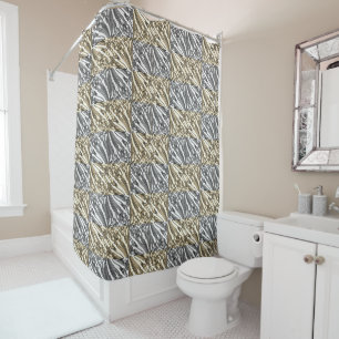 Pulled Bubble Fun / Black & White / Sepia / Shower Curtain