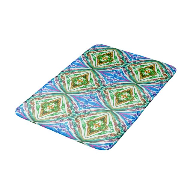 Pulled Bubble Fun / Greenleaf / Mirror / Bath Mat (Angled)