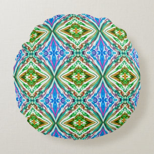 Pulled Bubble Fun / Greenleaf / Mirror / Kids  Round Cushion