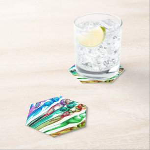 Pulled Bubble Fun / Greenleaf / Paper Coaster