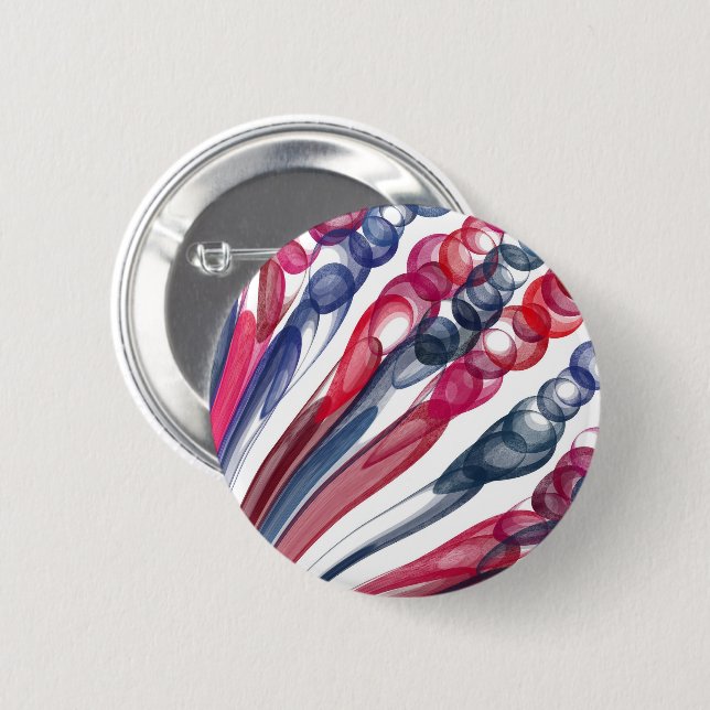Pulled Bubble Fun / Original / 6 Cm Round Badge (Front & Back)