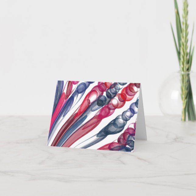 Pulled Bubble Fun / Original / Folded Note Card (Front)