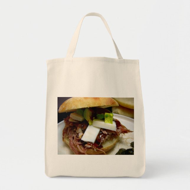 Pulled pork sandwich tote bag (Front)