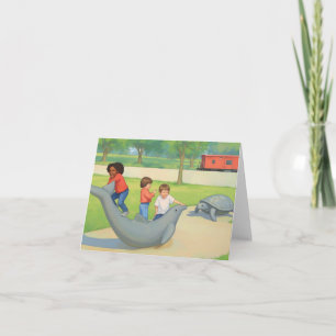 Pullen Park Raleigh NC Illustration Card