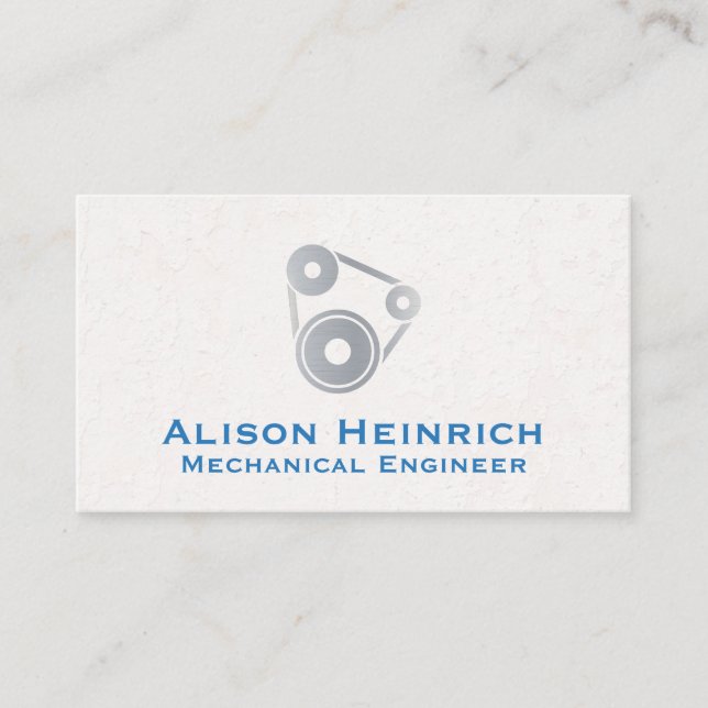 Pulley System | Mechanical Parts Business Card (Front)