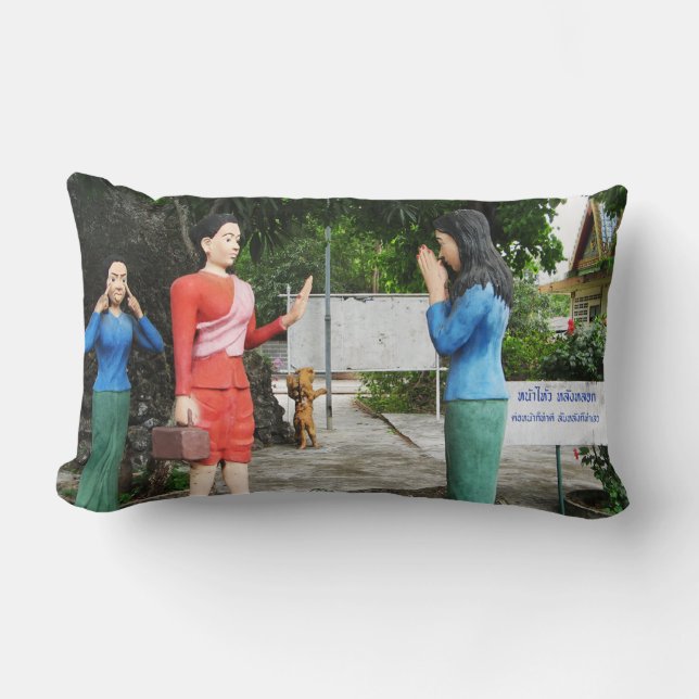 Pulling Faces Behind Your Back Lumbar Cushion (Front)