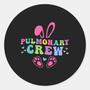 Pulmonary Crew Easter Bunny Healthcare Nurse Medic Classic Round Sticker