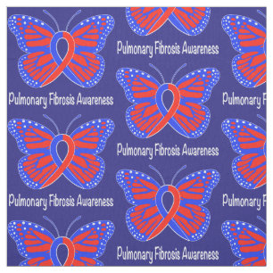 Pulmonary Fibrosis Awareness Butterfly Fabric