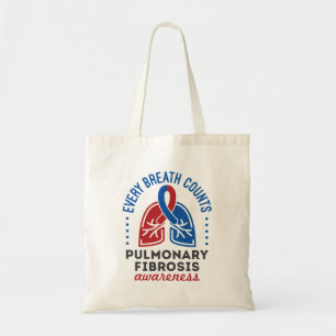 Pulmonary Fibrosis Awareness Every Breath Counts Tote Bag