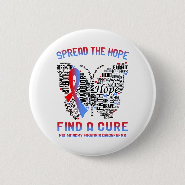 Pulmonary Fibrosis Awareness Month Ribbon Gifts 6 Cm Round Badge (Front)