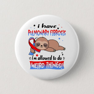 Pulmonary Fibrosis Awareness Month Ribbon Gifts 6 Cm Round Badge