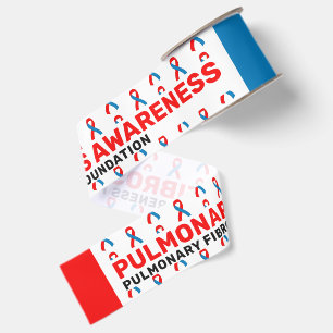 Pulmonary Fibrosis Awareness Pattern Ribbon Grosgrain Ribbon