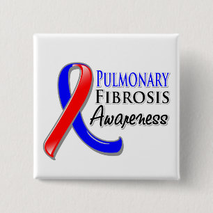 Pulmonary Fibrosis Awareness Ribbon 15 Cm Square Badge
